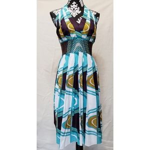 Carmen Marc Valvo | CMV Halter Fit & Flare Dress